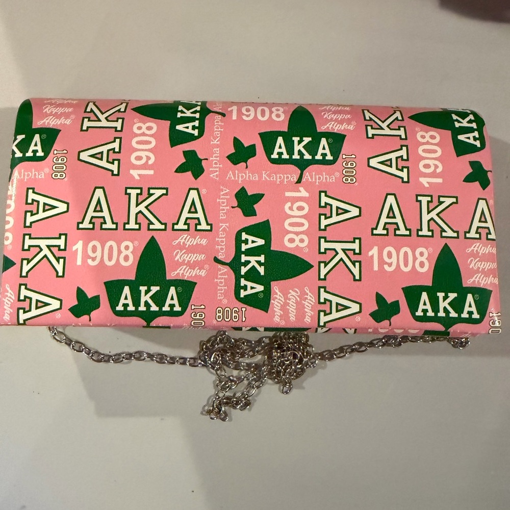 Pink and Green Women's Bag